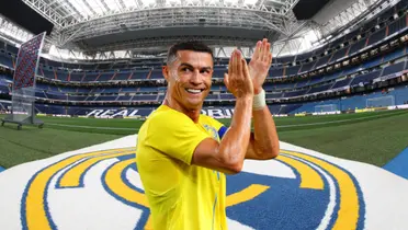 Cristiano Ronaldo aplaudiendo, Real Madrid de fondo