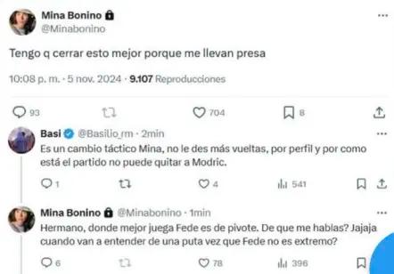 Tuit tomado de la cuenta de Mina Bonino