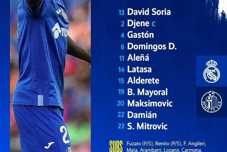 Alineación del Getafe / Vía X