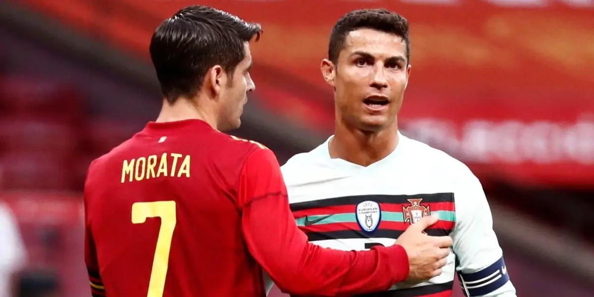 Álvaro Morata y Cristiano Ronaldo