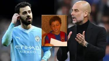 Bernardo Silva y Pep Guardiola, del Manchester City