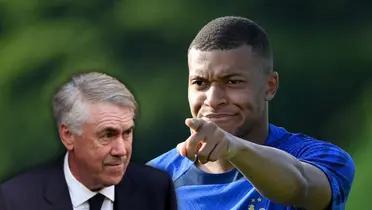 Carlo Ancelotti y Kylian Mbappé Foto: Marca y AS