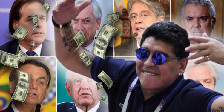 El presidente de un país al que Maradona le robó una millonaria cifra