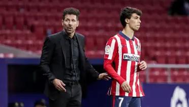 Diego Simeone y Joao Félix en el Atlético de Madrid