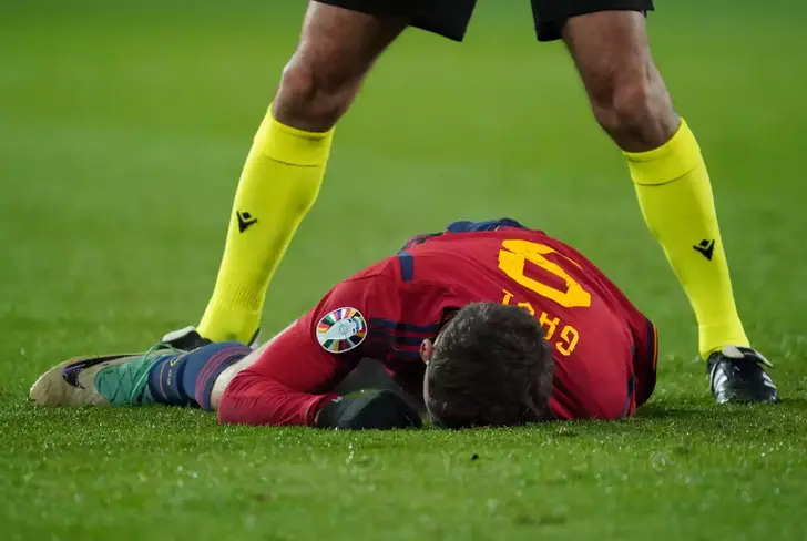 Gavi se lesionó en el duelo de España ante Georgia / Foto: GETTY IMAGES