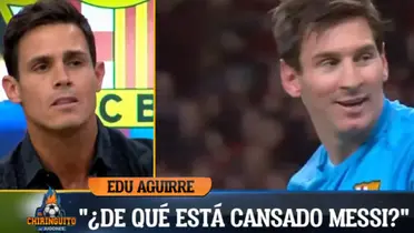 Edu Aguirre y Lionel Messi / Foto: El Chiringuito