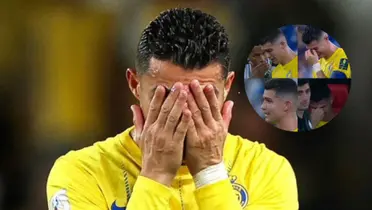 El portugués no pudo aguantar su llanto cuando terminó el partido.