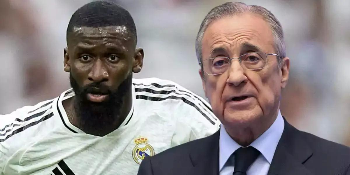 El presidente del Real Madrid viene de renovarle contrato al lateral tras su lesión