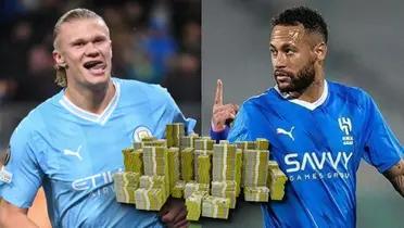 Elring Haaland de Manchester City y Neymar del Al-Hilal