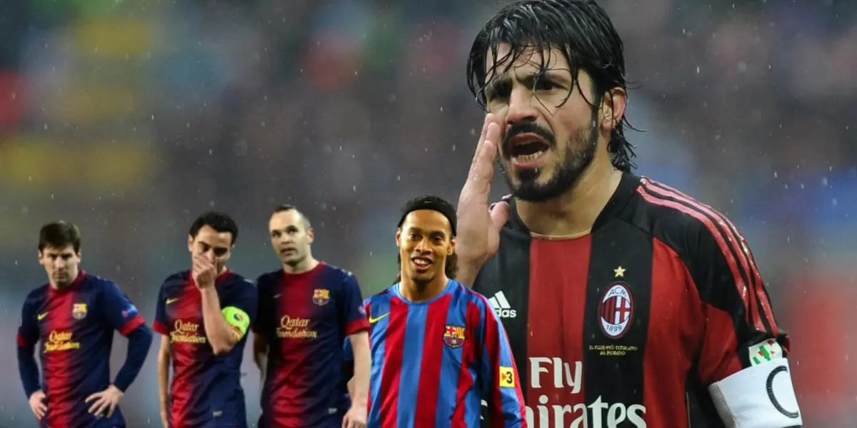 Gattuso, Messi, Iniesta, Xavi y Ronaldinho