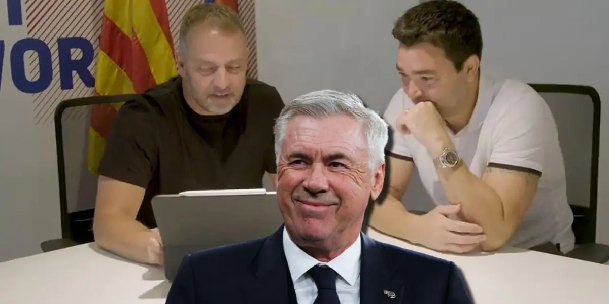 Mientras Hansi Flick ya trabaja en el Barça, mira dónde apareció Carlo Ancelotti