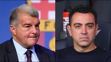 Joan Laporta y Xavi Hernández, del FC Barcelona