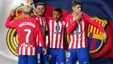 Jugadores de Atlético de Madrid celebrando un gol