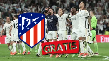 Jugadores del Real Madrid festejando el título