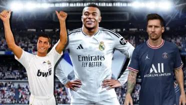 Kylian Mbappé, Cristiano Ronaldo y Lionel Messi / Foto: Collage