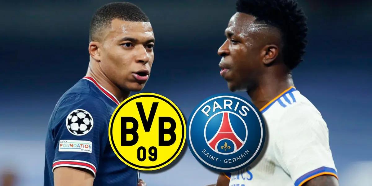 Kylian Mbappé, jugador del PSG, y Vinicius del Real Madrid