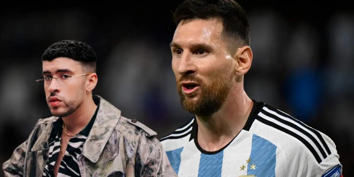 Lionel Messi - Bad Bunny (Foto: Selección Argentina)