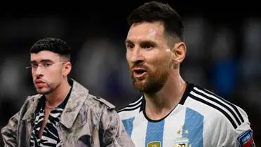 Lionel Messi - Bad Bunny (Foto: Selección Argentina)