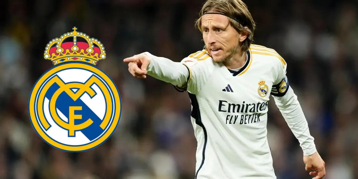 Luka Modric con la camiseta del Real Madrid.