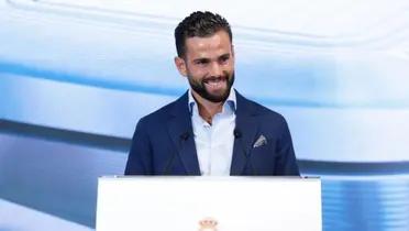 Nacho en el acto despedida con el Real Madrid. (Foto: Real Madrid)