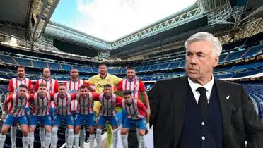 Plantilla Girona y Carlo Ancelotti