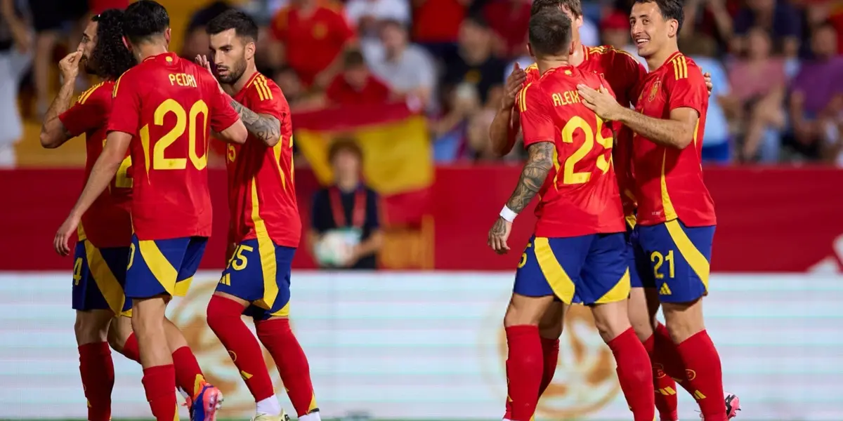 Selección de España, festejo ante Andorra