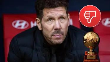 Simeone precupado. Premio Golden Boy y pulgar hacia abajo