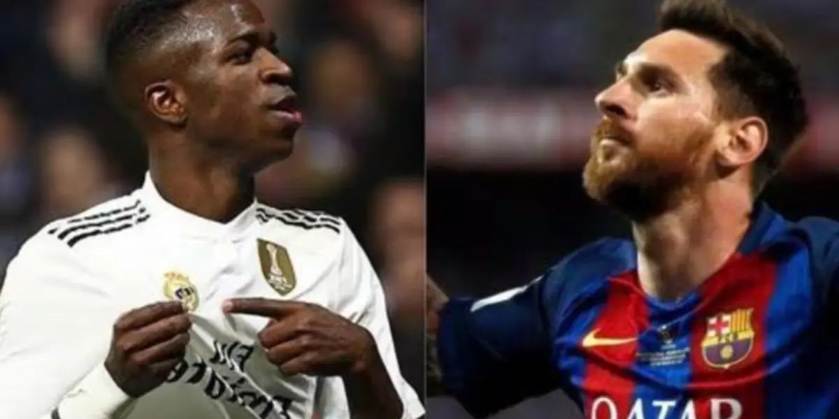 Vinicius vs Lionel Messi / Foto: Líbero