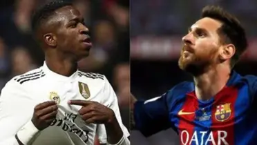 Vinicius vs Lionel Messi / Foto: Líbero