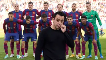 Xavi Hernández y jugadores del FC Barcelona