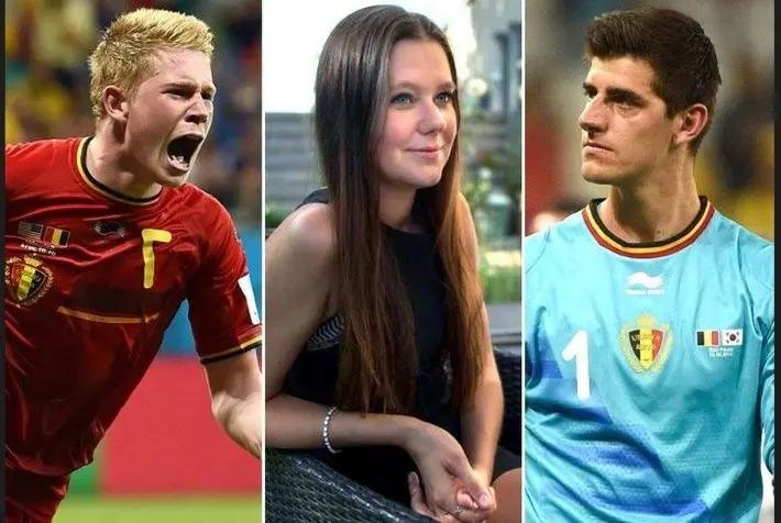 Kevin de Bruyne, Caroline Lijnen y Thibaut Courtois / Foto: Collage