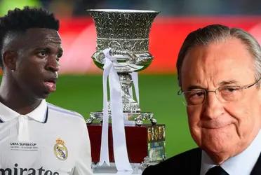 A Florentino no le basta su hattrick, el pedido para Vinicius tras la Supercopa