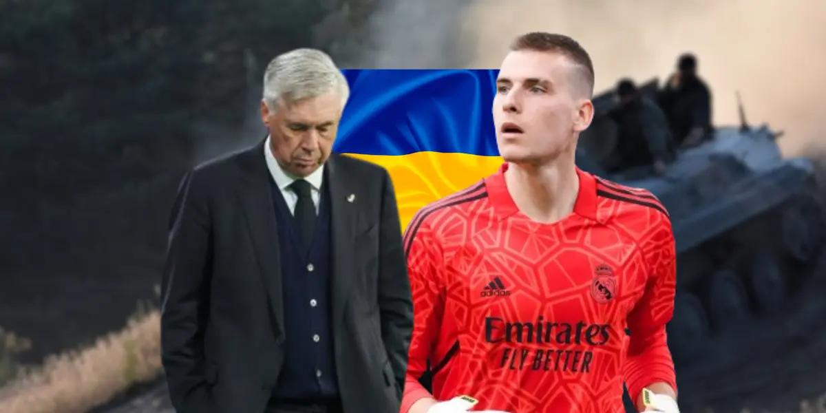 A Lunin lo quieren echar del Madrid, el gesto con el que ayuda a su país