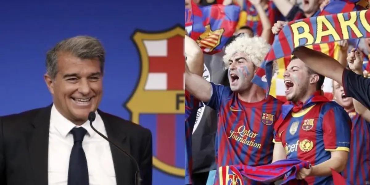 A pesar de echarlo hace menos de un año, Joan Laporta se sonría al encontrarse a Ronald Koeman en el Club de Golf de Barcelona