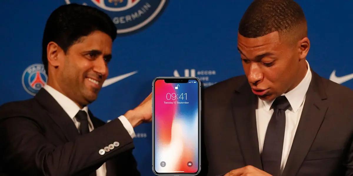 Al-Khelaifi, presidente del PSG, y Kylian Mbappé