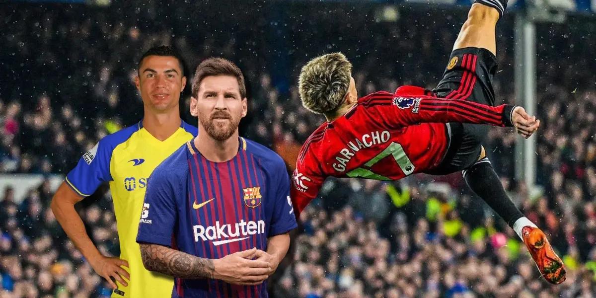 Alejandro Garnacho se despachó con un golazo de chilena al Everton y esto dijeron en ESPN durante la transmisión