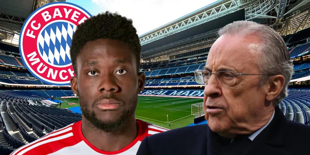 Alphonso Davies y Florentino Pérez