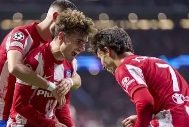 Álvaro Morata marcó el segundo de cuadro colchonero y como se quedó en suelo no se dio cuenta que convirtió.