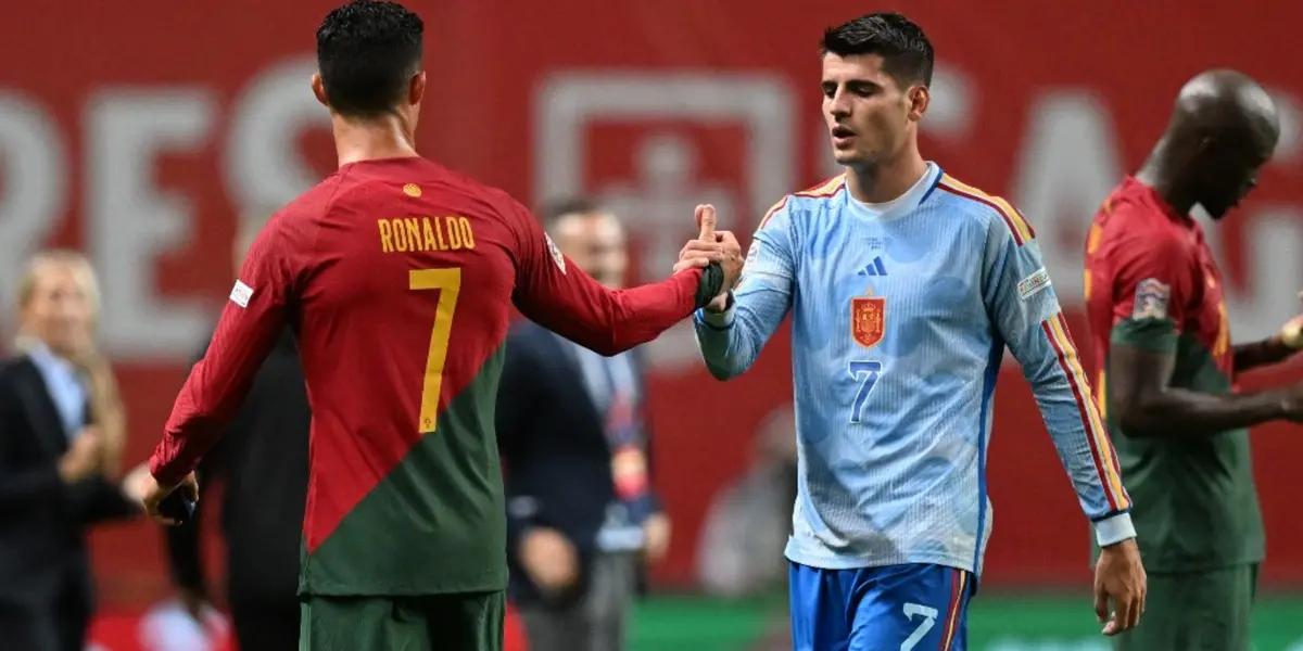 Álvaro Morata y Cristiano Ronaldo
