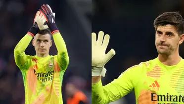 Andriy Lunin y Thibaut Courtois Foto: Real Madrid y Reuters