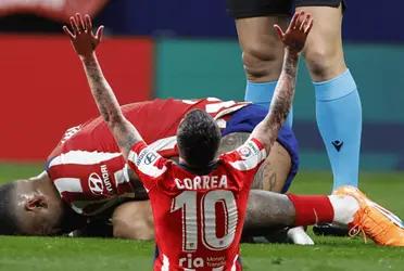 Ángel Correa cumplió con una actuación importante y hace méritos para tomar la nueve de Atlético de Madrid