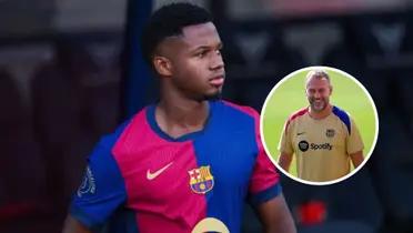 Ansu Fati - Hansi Flick (Foto: X)