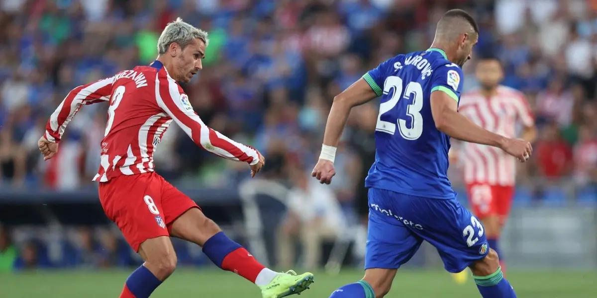 Antoine Griezmann quedó sorprendido de este jugador del Getafe, luego del amargo empate del Atlético de Madrid en casa
