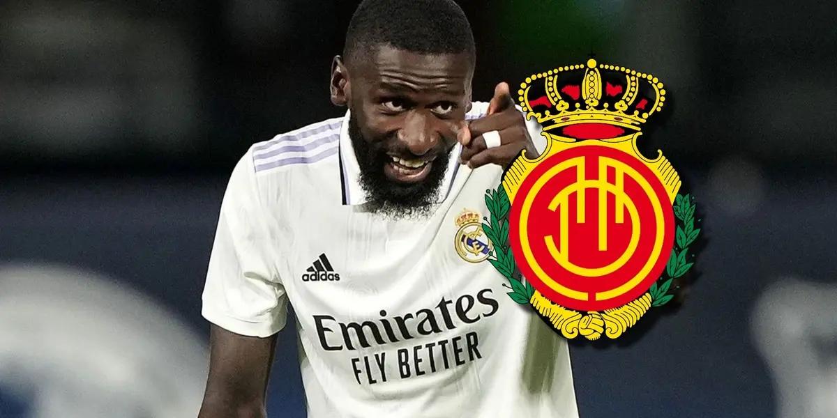 Antonio Rudiger apareció para poner el tanto de la victoria momentáneamente para el Real Madrid ante Mallorca
