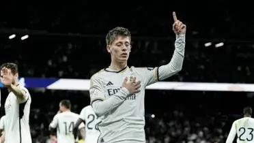 Arda Guler celebrando gol con el Real Madrid