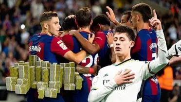 Arda Guler y jugadores del FC Barcelona