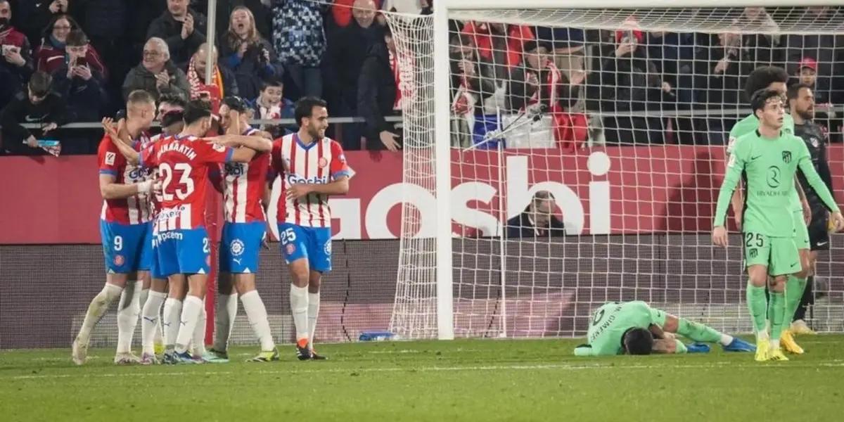 Atlético de Madrid perdió ante Girona y hubo una jugada que lo reclamaron todos