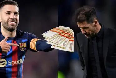 Atlético de Madrid fue por Jordi Alba pero sus altos números terminaron con la contratación de un jugador mucho más económico