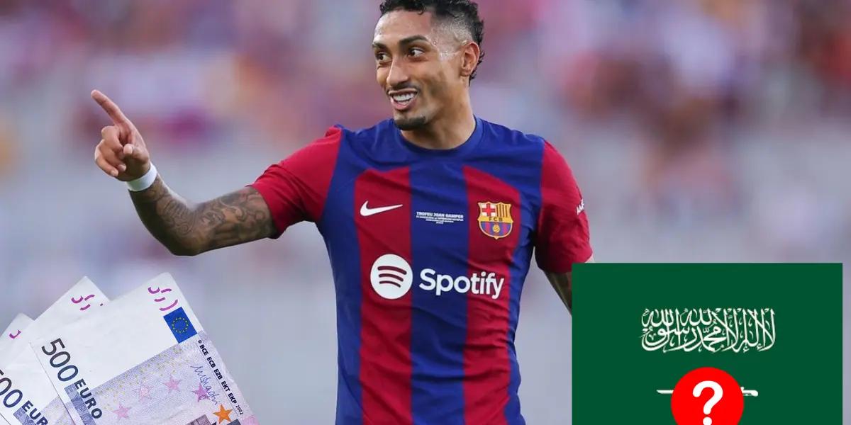 Barça gastó 75 millones en Raphinha, esto pretende para dejarlo ir a Arabia