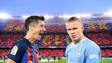 Barça quiere a Haaland para competir con Mbappé, la reacción de Lewandowski